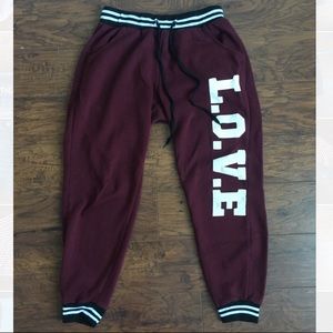 SALE❗️Comfy Red Cuffed Sweatpants